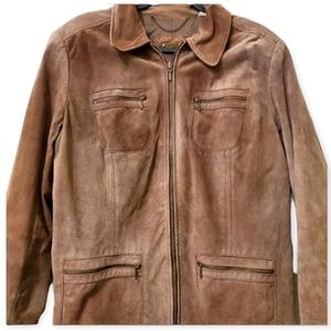 I.E. Relaxed Leather Jacket Size L